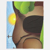 キリストの墓の毛布 フリースブランケット (正面)