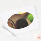 キリストの墓 楕円形シール (封筒)