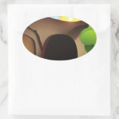 キリストの墓 楕円形シール (バッグ)