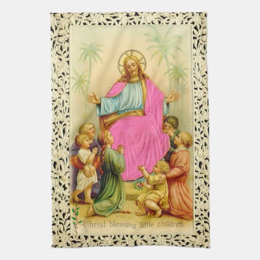 キリストの天恵の台所タオル キッチンタオル (縦)