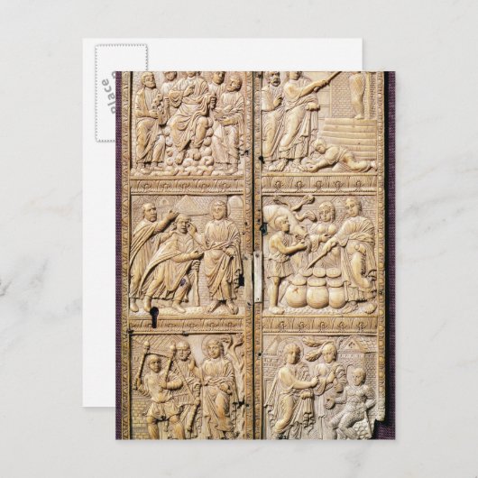 キリストの奇跡を示すディプチチ ポストカード (正面/裏面)