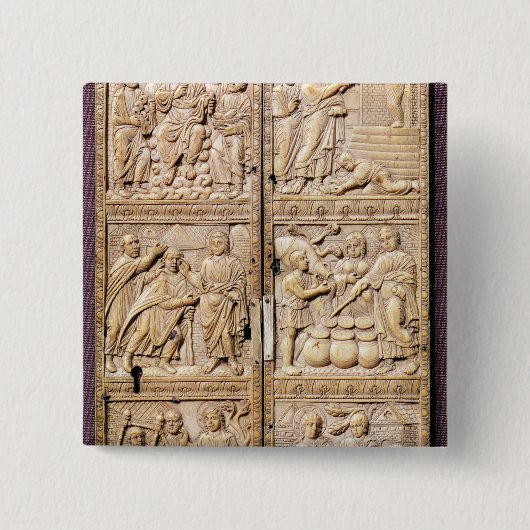 キリストの奇跡を示す二部作 缶バッジ (正面)