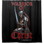 キリストの女戦士2テモテ2:3クリスチャン シャワーカーテン (正面)