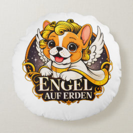 キリストの子として甘いフランス人の子犬 ラウンドクッション