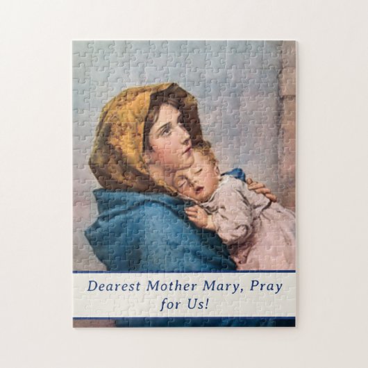 キリストの子とカスタマイズ可能なマドンナ ジグソーパズル (縦)