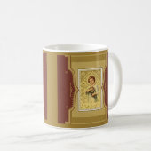 キリストの子イエスと王冠の胸付き&爪、 ネイル コーヒーマグカップ (正面右)