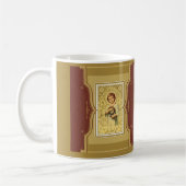 キリストの子イエスと王冠の胸付き&爪、 ネイル コーヒーマグカップ (左)