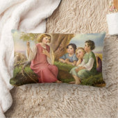 キリストの子供たちへの教え、ヴィンテージ宗教 ランバークッション (ブランケット)