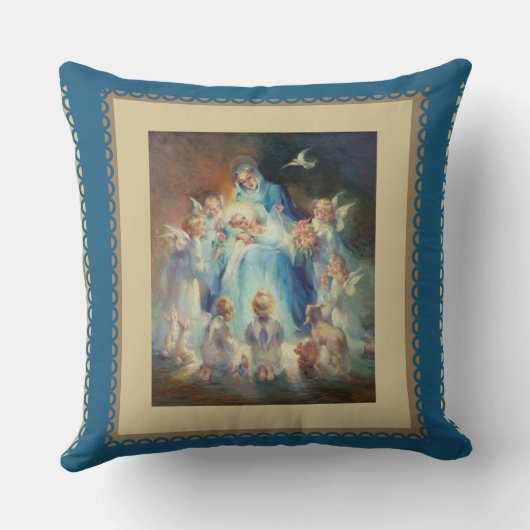 キリストの子供のイエス・キリストの天使の新しいマドンナメリー クッション (裏面)