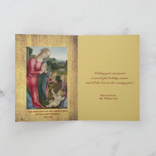 キリストの子供の崇拝 – フレディアニ シーズンカード (内部)