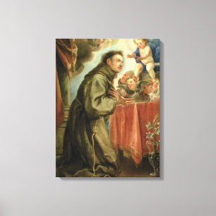 キリストの子供を崇拝するパドゥアのSt Anthony キャンバスプリント