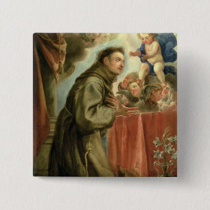 キリストの子供を崇拝するパドゥアのSt Anthony 缶バッジ