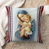 キリストの子供イエス・キリストを持つ賛美された新しい母メリー クッション (ブランケット)