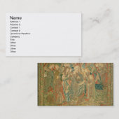 キリストの子供(タペストリー)の崇敬 名刺 (正面/裏面)