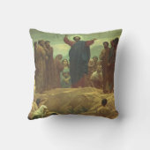 キリストの山上の説教、ヴィンテージ宗教 クッション (裏面)