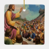 キリストの山上の説教、ヴィンテージ宗教 セラミックオーナメント (裏面)