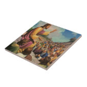 キリストの山上の説教、ヴィンテージ宗教 タイル (側面)