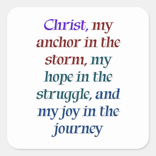 キリストの希望と喜び スクエアシール (正面)