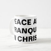 「キリストの平和と静けクラシック」 コーヒーマグカップ (正面左)