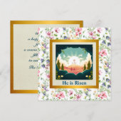 キリストの復活と復活の主日を祝う 招待状 (正面/裏面)