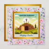 キリストの復活と復活の主日を祝う 招待状 (正面/裏面)