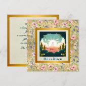 キリストの復活と復活の主日を祝う 招待状 (正面/裏面)
