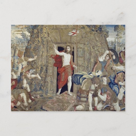 キリストの復活を描いたタペストリー ポストカード (正面)