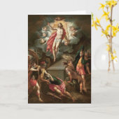 キリストの復活グリーティングカード、イースターカード カード (黄色い花)