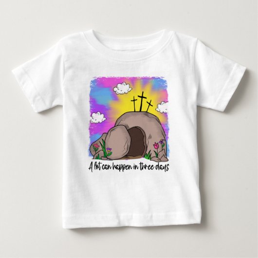 キリストの復活祭の物語 ベビーTシャツ (正面)