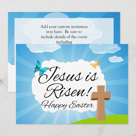 キリストの復活 招待状 (正面/裏面)