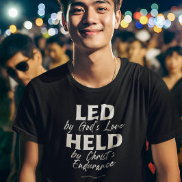 キリストの忍耐によって保持された神の愛によって導かれる Tシャツ