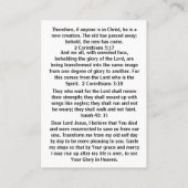 キリストの新しい創造祈りの言葉カード 名刺 (裏面)