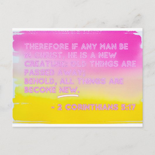 キリストの新しい生き物 – 信仰はがき シーズンポストカード (正面)