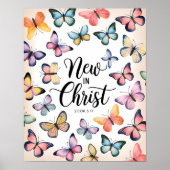 キリストの新しい – 2コリント5:17蝶 ポスター (正面)