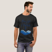 キリストの新生命 水の波と十字架 バプテストギフト Tシャツ (正面フル)