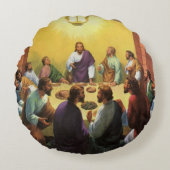 キリストの最後の晩餐、イエス・キリストとの最後の食事 ラウンドクッション (正面)