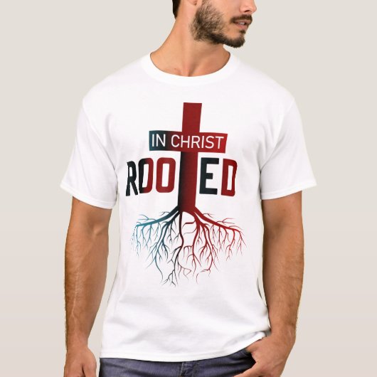 キリストの木に根付いた神祈聖書第C節 Tシャツ (正面)