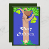 キリストの木の上でヤマドリのクリスマスカード (正面/裏面)