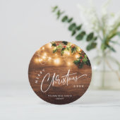 キリストの木の枝を使った、シンプルなオフィスのクリスマス飾り シーズンカード (スタンド正面)