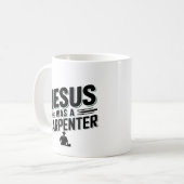 キリストの業イエスは大工であった コーヒーマグカップ (正面左)
