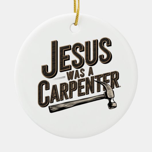 キリストの業イエスは大工であった セラミックオーナメント (正面)