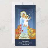 キリストの母 クリスチャンの守護の ホリデー カード (正面)