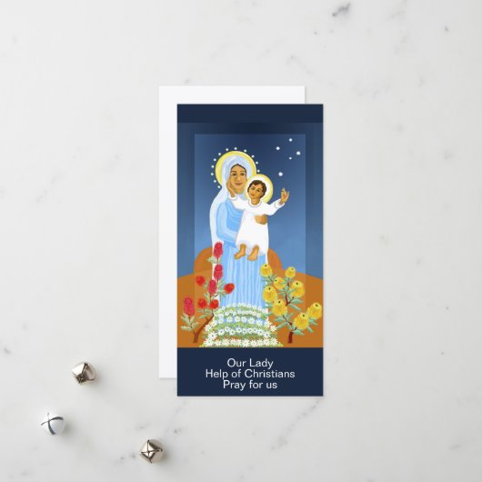 キリストの母 クリスチャンの守護者 祝福カード シーズンカード (正面/裏面インサイチュ)