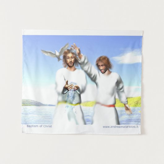 キリストの洗礼のタペストリー タペストリー (正面(横))