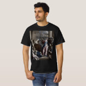 キリストの無法者ミーム 金銭交換者を追い回す Tシャツ (正面フル)