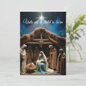 キリストの生誕の場面のクリスマス・ポストカード シーズンカード (スタンド正面)