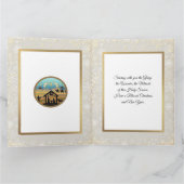 キリストの生誕の場面 「メリークリスマス＆ハッピー・ニュー・イヤー」 カード (内部)