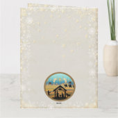 キリストの生誕の場面 「メリークリスマス＆ハッピー・ニュー・イヤー」 カード (裏面)