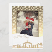 キリストの生誕写真 ホリデーカード シーズンカード (正面/裏面)