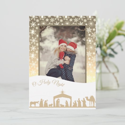 キリストの生誕写真 ホリデーカード シーズンカード (スタンド正面)